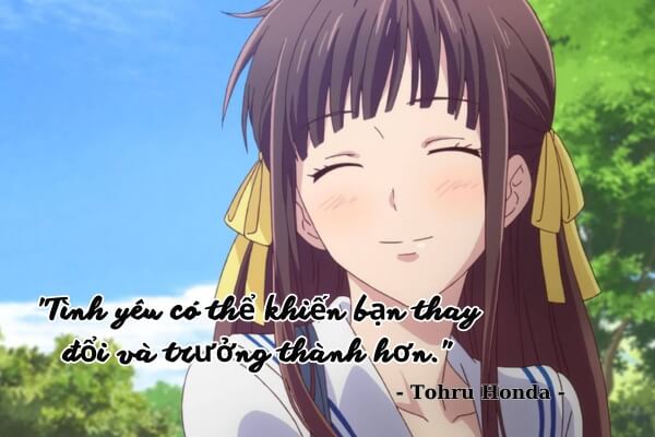 câu nói hay của Tohru Honda về tình yêu